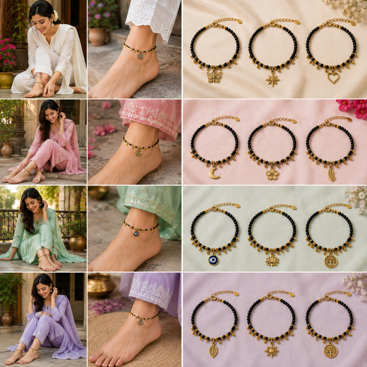 Anklets Multi Charm Collection